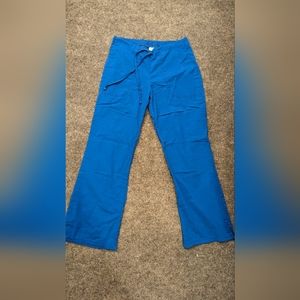 Scrub pants XS petite bright blue